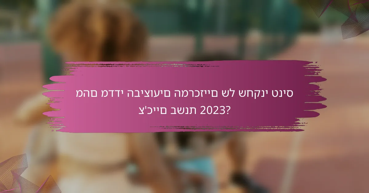 מהם מדדי הביצועים המרכזיים של שחקני טניס צ'כיים בשנת 2023?