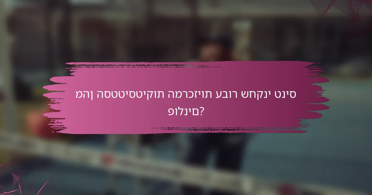 מהן הסטטיסטיקות המרכזיות עבור שחקני טניס פולנים?