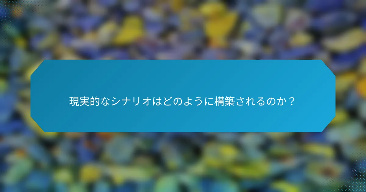 現実的なシナリオはどのように構築されるのか?